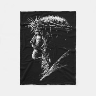 He is risen happy easter day jesus christian cross fleece blanket