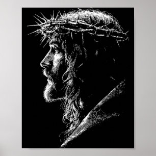 He is risen happy easter day jesus christian cross poster