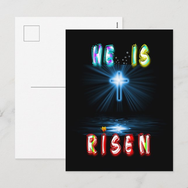 He Is Risen Holiday Postcard (Front/Back)