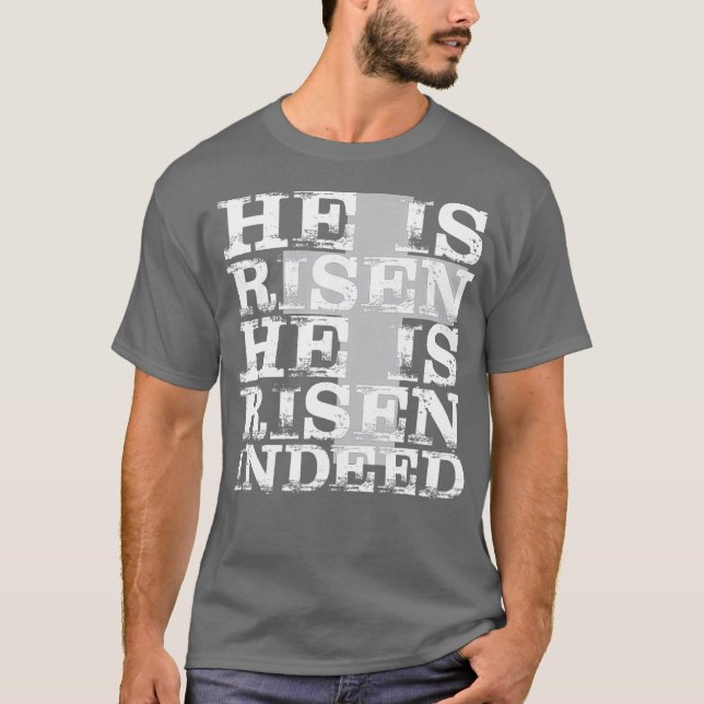 He is Risen Indeed Cute Easter Tee Resurrection (Front)