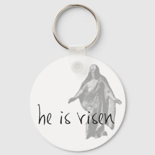 he is risen jesus christ easter lds mormon key ring