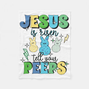 He Is Risen Jesus Christian Easter Kids Women Girl Fleece Blanket