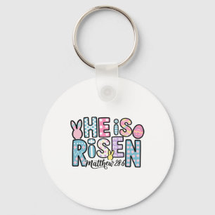 He Is Risen Jesus Christian Easter Kids Women Girl Key Ring