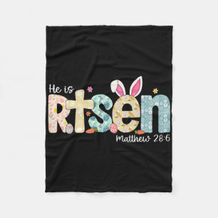 He Is Risen Jesus Christian Happy Easter Day Girls Fleece Blanket