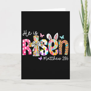 He Is Risen Jesus Christian Happy Easter Day Women Card