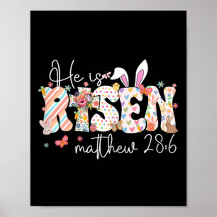 He Is Risen Jesus Christian Happy Easter Day Women Poster