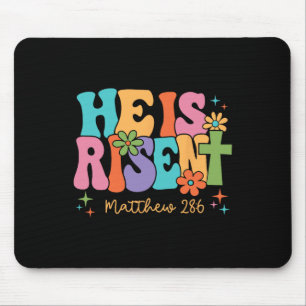 He Is Risen Jesus Christian Happy Easter Kids Wome Mouse Pad