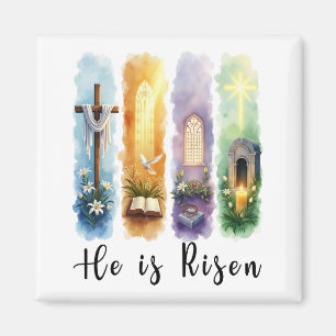 He is Risen Jesus Christian Happy Easter Magnet