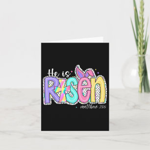 He Is Risen Jesus Christian Happy Easter Women Kid Card