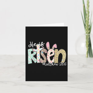 He Is Risen Jesus Christian Happy Easter Women Kid Card