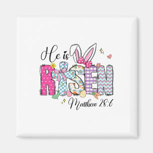 He Is Risen Jesus Christian Happy Easter Women Kid Magnet