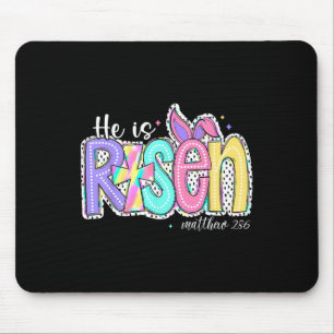 He Is Risen Jesus Christian Happy Easter Women Kid Mouse Pad