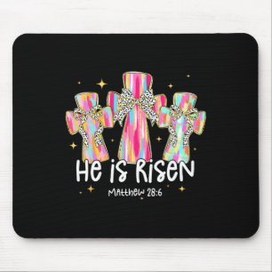 He Is Risen Jesus Christian Happy Easter Women Kid Mouse Pad