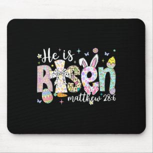 He Is Risen Jesus Christian Happy Easter Women Kid Mouse Pad