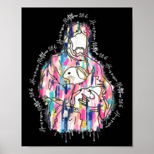 He Is Risen Jesus Christian Happy Easter Women Kid Poster