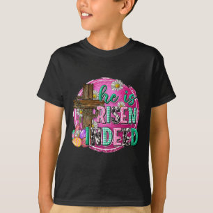 He Is Risen Jesus Christian Happy Easter Women Kid T-Shirt