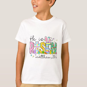 He Is Risen Jesus Christian Happy Easter Women Kid T-Shirt