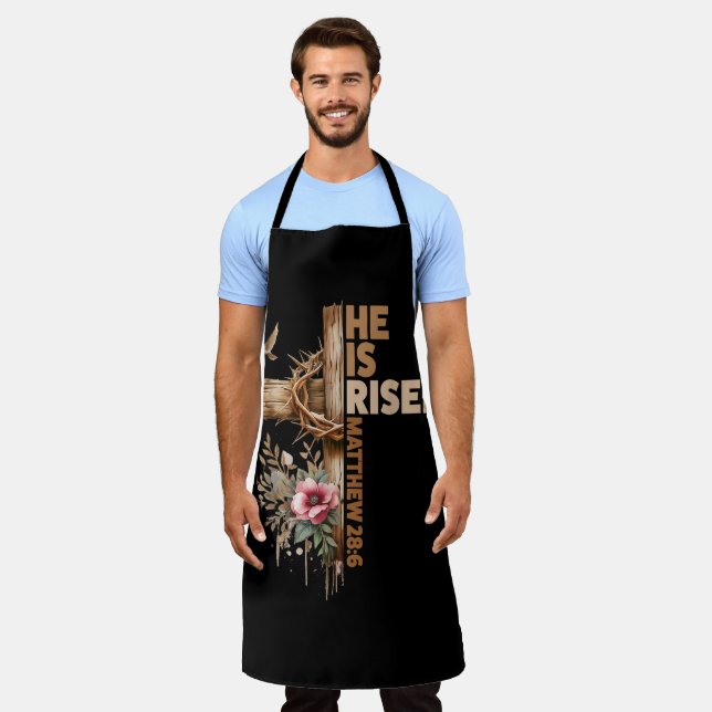 He is Risen Jesus Christian Religious Easter Apron (Worn)