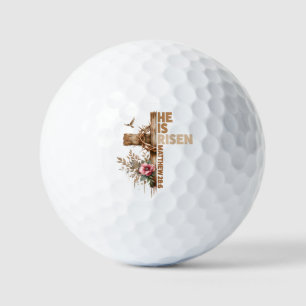 He is Risen Jesus Christian Religious Easter Golf Balls