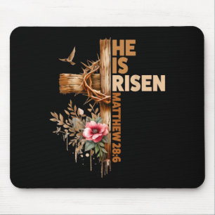 He is risen jesus christian religious easter menHe Mouse Pad