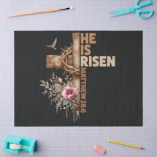 He is Risen Jesus Christian Religious Easter Tissue Paper