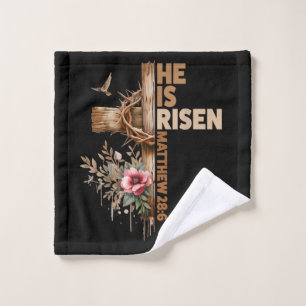 He is Risen Jesus Christian Religious Easter Wash Cloth