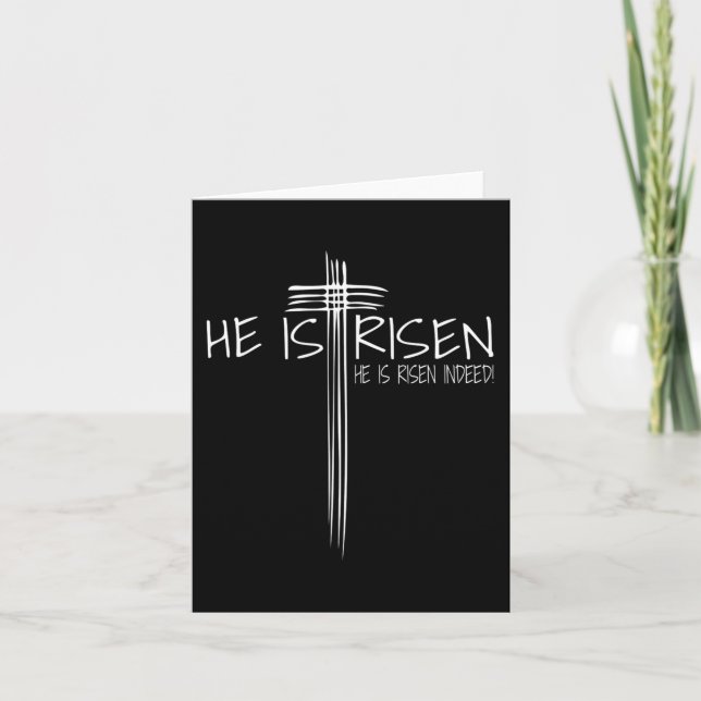 He Is Risen Jesus Easter Christian Faith Gift  Card (Front)