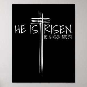 He Is Risen Jesus Easter Christian Faith Gift  Poster