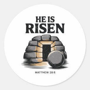 He Is Risen Jesus Resurrection Easter Day Outfit B Classic Round Sticker