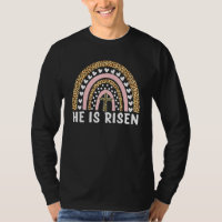He Is Risen Leopard Rainbow Christian Jesus Happy