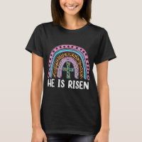 He Is Risen Leopard Rainbow Christian Jesus Happy 