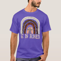 He Is Risen Leopard Rainbow Christian Jesus Happy