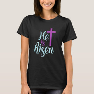 He Is Risen Matthew 285  6 Kjv Bible Verse T-Shirt