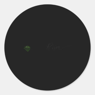 He is risen palm leaf 3 crosses minimalist easter classic round sticker