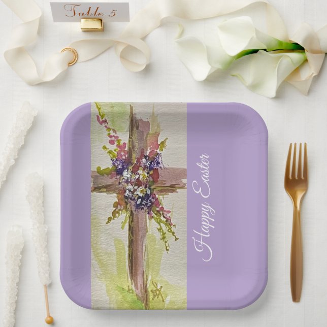 He is Risen  Paper Plate (Wedding)