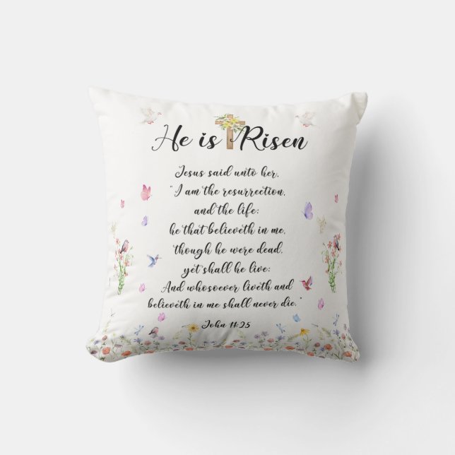 He is Risen Pillow-Easter Gift Cushion (Front)