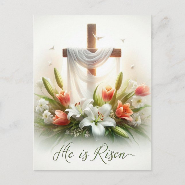 He Is Risen Postcard (Front)