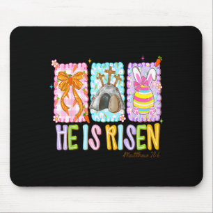 He is risen preppy easter christian jesus faith mouse pad