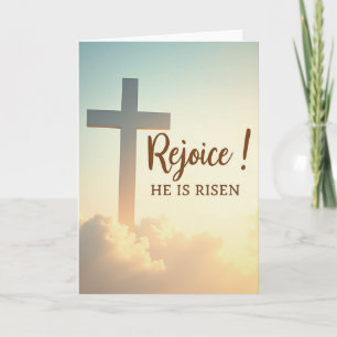 He Is Risen Rejoice Card