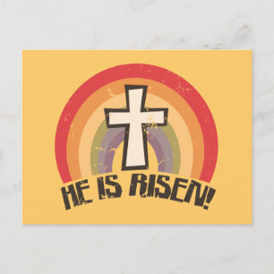 He Is Risen Religious Easter Holiday Postcard