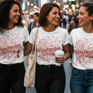 He Is Risen Resurrection Ready Christian Easter Fa Tri-Blend Shirt