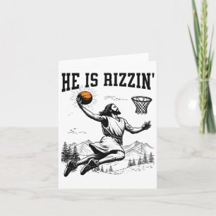 He Is Risen Rizzin' Easter Jesus Christian Faith B Card