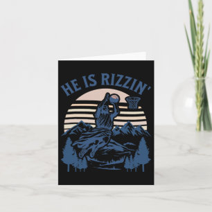 He Is Risen Rizzin' Easter Jesus Christian Faith B Card