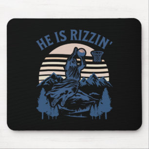 He Is Risen Rizzin' Easter Jesus Christian Faith B Mouse Pad