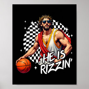 He Is Risen Rizzin' Easter Jesus Christian Faith B Poster