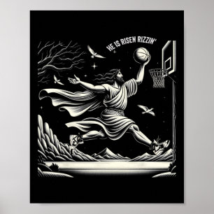 He Is Risen Rizzin' Easter Jesus Christian Faith B Poster