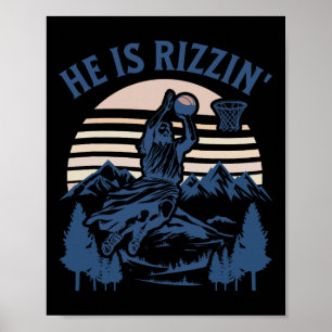 He Is Risen Rizzin' Easter Jesus Christian Faith B Poster