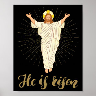 He Is Risen Rizzin' Easter Jesus Christian Faith  Poster
