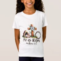 He Is Risen Sheep Lamb Cross Jesus Christian Easte