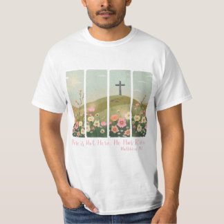 He Is Risen Shirt Easter Christian Cross
